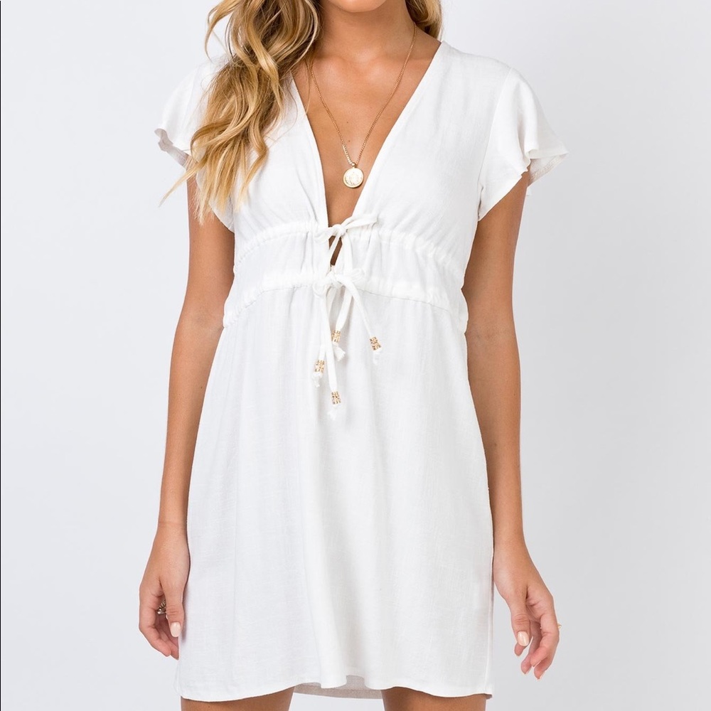 Pansy Mini Dress Off White